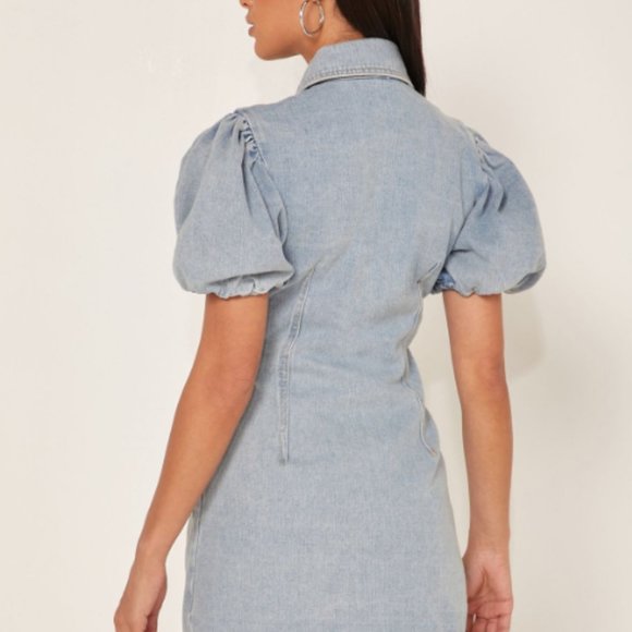 c/meo collective Front Knot Denim Dress - Picture 2 of 12